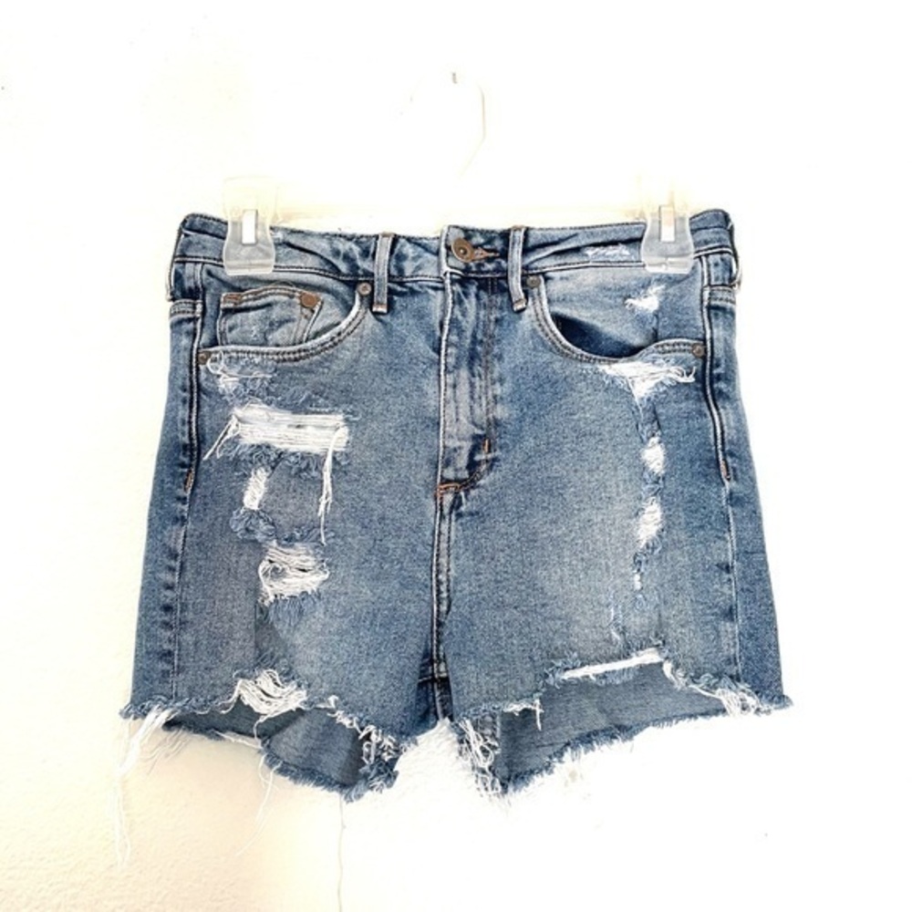 H&M & DENIM skinny high waist jean shorts size 27